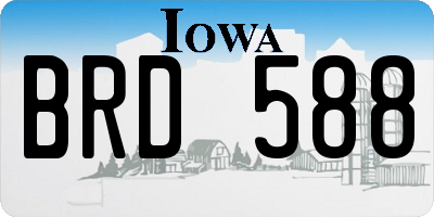 IA license plate BRD588