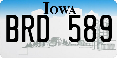 IA license plate BRD589