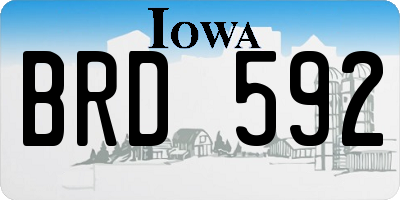 IA license plate BRD592