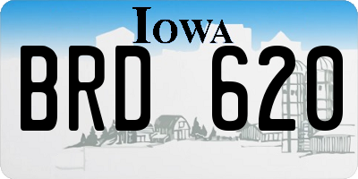 IA license plate BRD620