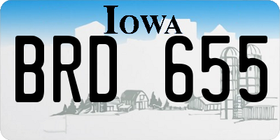 IA license plate BRD655
