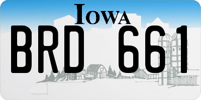 IA license plate BRD661