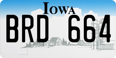 IA license plate BRD664