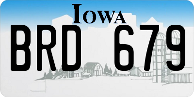 IA license plate BRD679