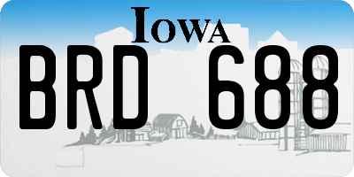 IA license plate BRD688