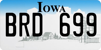 IA license plate BRD699