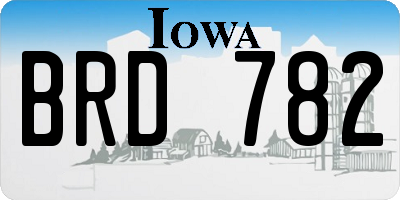 IA license plate BRD782