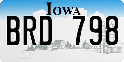 IA license plate BRD798