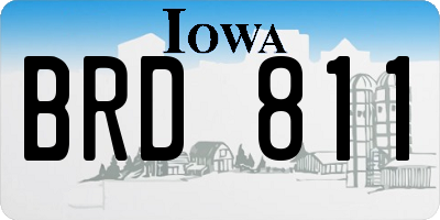 IA license plate BRD811