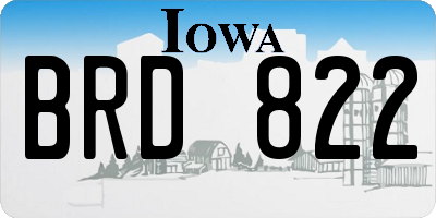 IA license plate BRD822