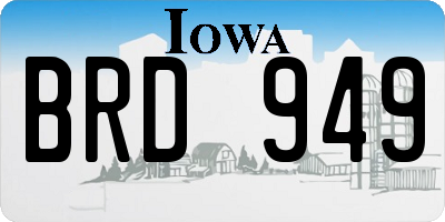 IA license plate BRD949