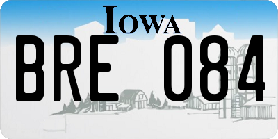 IA license plate BRE084
