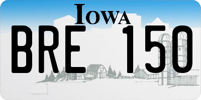 IA license plate BRE150