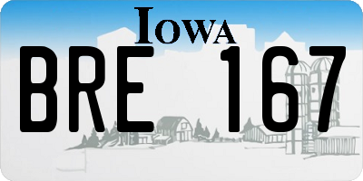 IA license plate BRE167