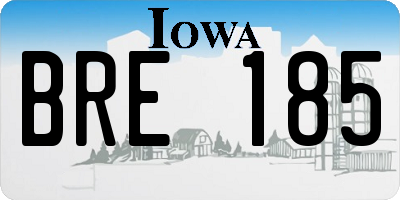 IA license plate BRE185