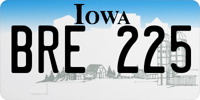 IA license plate BRE225