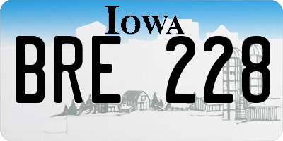 IA license plate BRE228