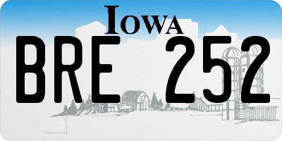 IA license plate BRE252