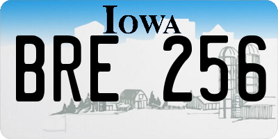 IA license plate BRE256