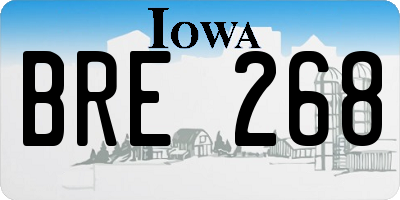 IA license plate BRE268