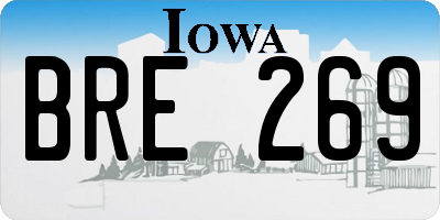 IA license plate BRE269