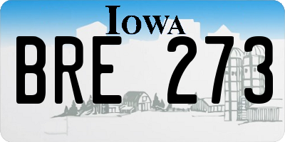 IA license plate BRE273