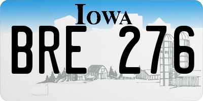 IA license plate BRE276