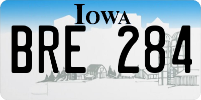 IA license plate BRE284