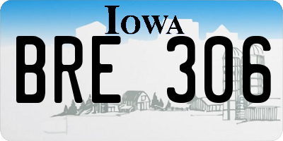 IA license plate BRE306