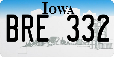 IA license plate BRE332