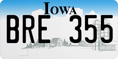 IA license plate BRE355