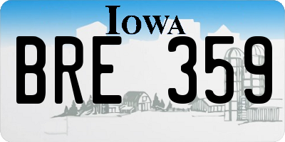IA license plate BRE359