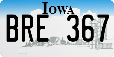 IA license plate BRE367