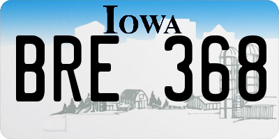 IA license plate BRE368