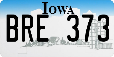IA license plate BRE373