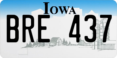 IA license plate BRE437