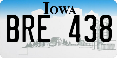 IA license plate BRE438