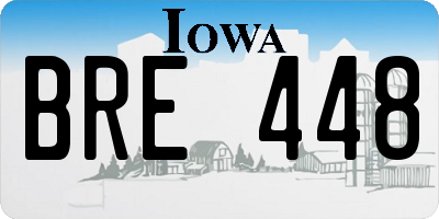 IA license plate BRE448