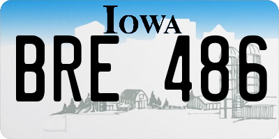 IA license plate BRE486