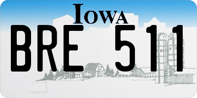 IA license plate BRE511