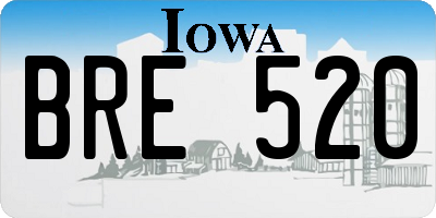 IA license plate BRE520