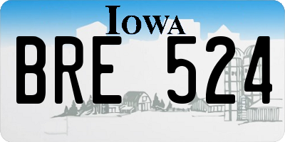 IA license plate BRE524