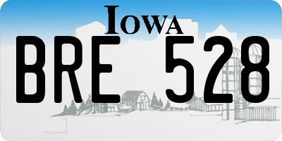 IA license plate BRE528