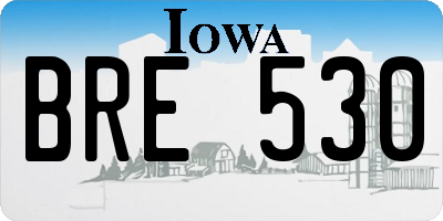IA license plate BRE530