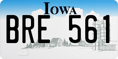 IA license plate BRE561