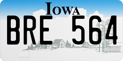 IA license plate BRE564