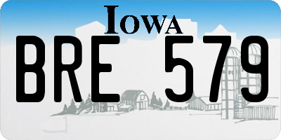 IA license plate BRE579