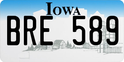 IA license plate BRE589