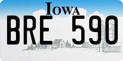 IA license plate BRE590