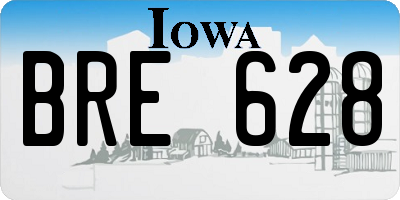 IA license plate BRE628